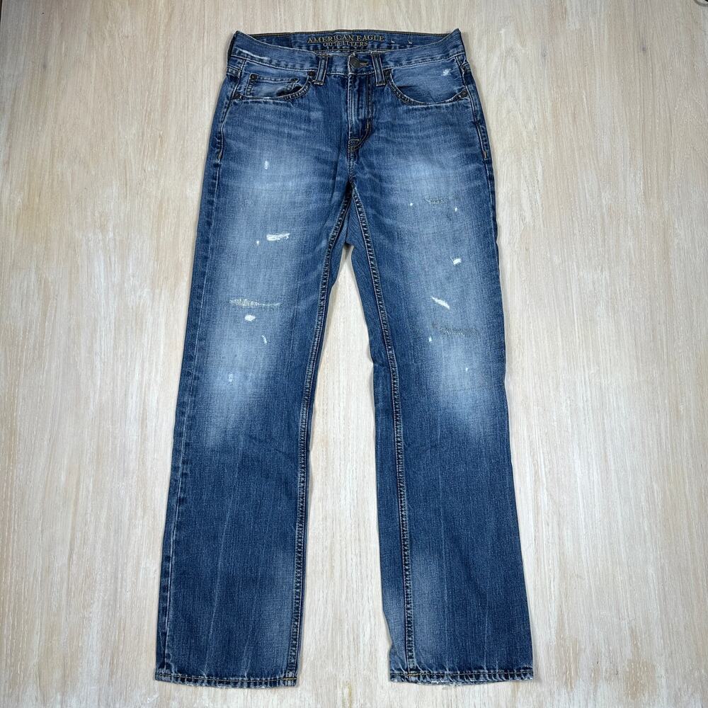 American Eagle Original Straight Casual Everyday Distressed Men's Jeans 28X32